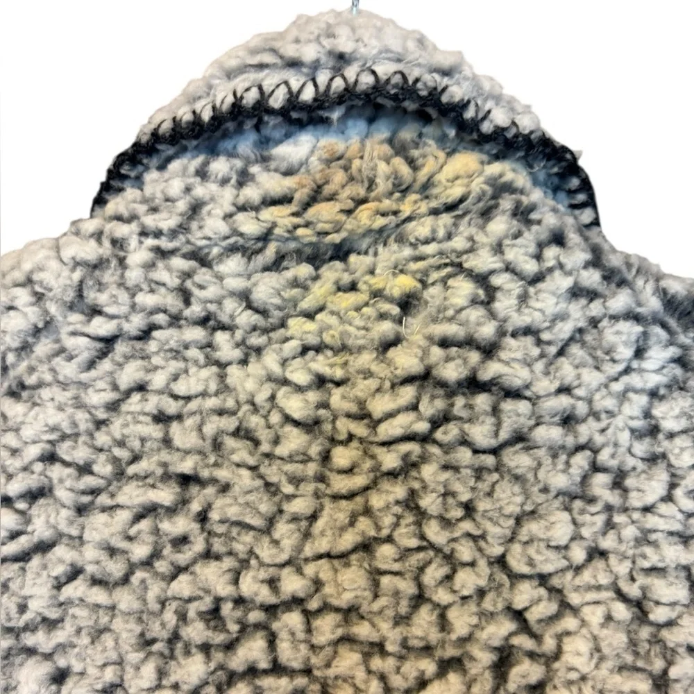 NWOT Charter Club Grey Shaggy Teddy Fleece Robe Tie Sweater Sleepwear Size M/L